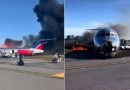 On Camera: Plane with 126 on board catches fire at Miami Airport | Watch nerve-racking visuals